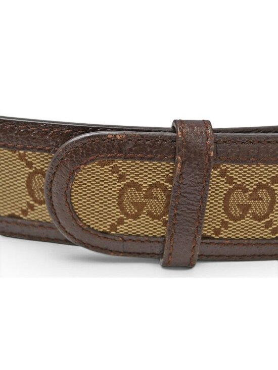 Gucci Belt GG Buckle Brown Beige 85
